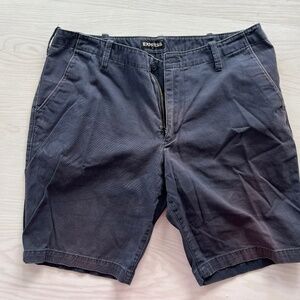Pre Owned Mens Express Classic Stretch Shorts Navy Blue Size 34 9” Inseam